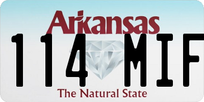 AR license plate 114MIF