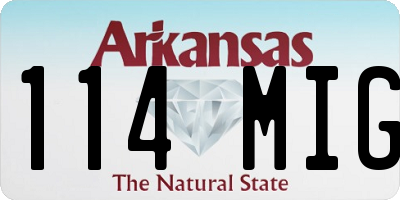 AR license plate 114MIG
