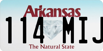 AR license plate 114MIJ