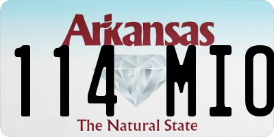 AR license plate 114MIO