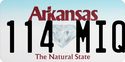 AR license plate 114MIQ