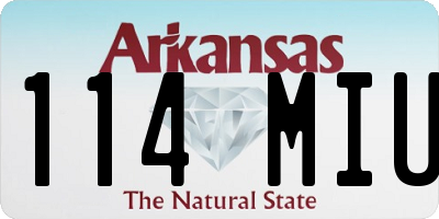 AR license plate 114MIU