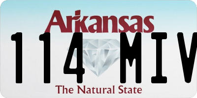 AR license plate 114MIV