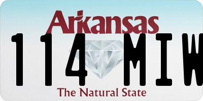 AR license plate 114MIW