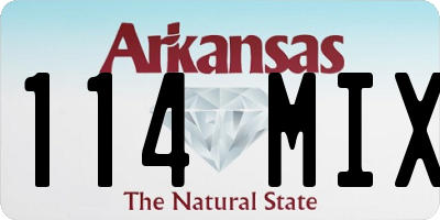 AR license plate 114MIX