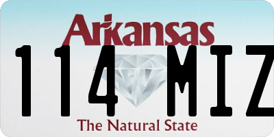 AR license plate 114MIZ