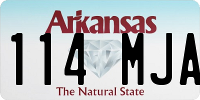 AR license plate 114MJA