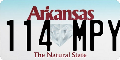 AR license plate 114MPY