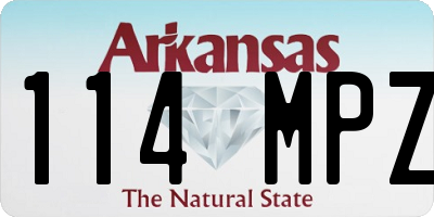 AR license plate 114MPZ