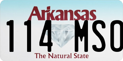 AR license plate 114MSO
