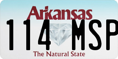 AR license plate 114MSP