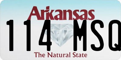 AR license plate 114MSQ