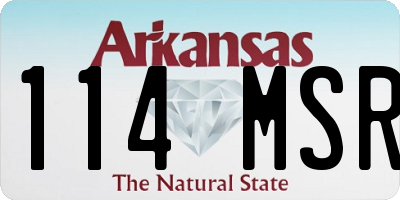 AR license plate 114MSR