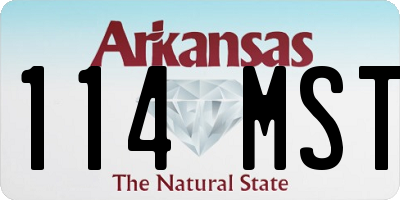AR license plate 114MST