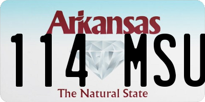 AR license plate 114MSU