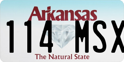AR license plate 114MSX