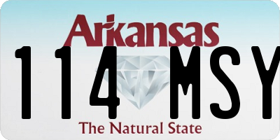 AR license plate 114MSY