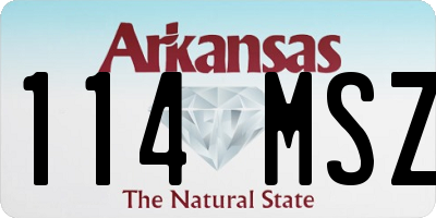 AR license plate 114MSZ