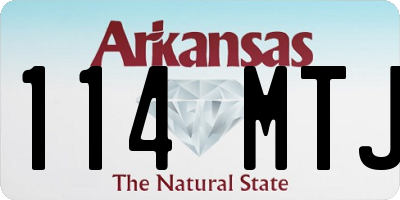 AR license plate 114MTJ