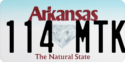 AR license plate 114MTK