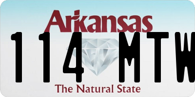 AR license plate 114MTW