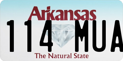 AR license plate 114MUA