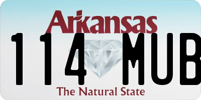 AR license plate 114MUB