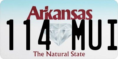 AR license plate 114MUI