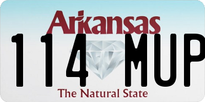 AR license plate 114MUP