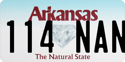 AR license plate 114NAN