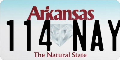 AR license plate 114NAY