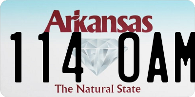 AR license plate 114OAM