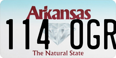 AR license plate 114OGR