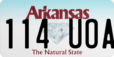 AR license plate 114UOA