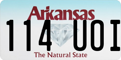 AR license plate 114UOI