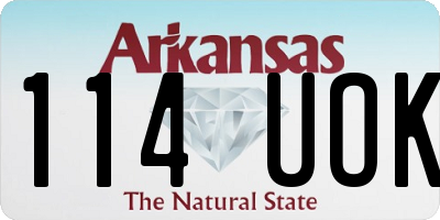 AR license plate 114UOK