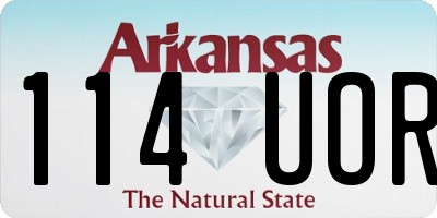 AR license plate 114UOR