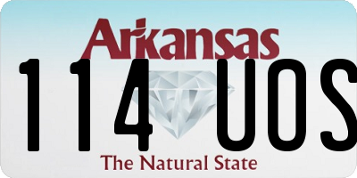 AR license plate 114UOS