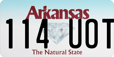 AR license plate 114UOT