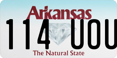AR license plate 114UOU