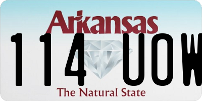AR license plate 114UOW