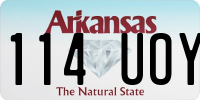 AR license plate 114UOY