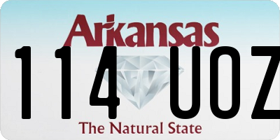 AR license plate 114UOZ