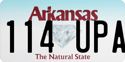 AR license plate 114UPA