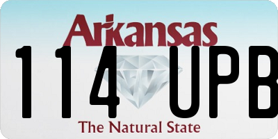 AR license plate 114UPB