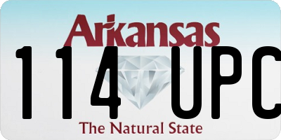 AR license plate 114UPC
