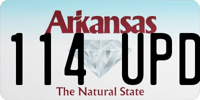 AR license plate 114UPD