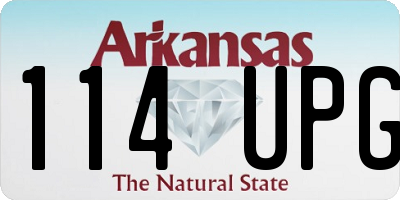 AR license plate 114UPG