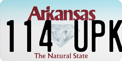 AR license plate 114UPK