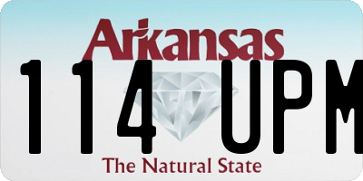 AR license plate 114UPM